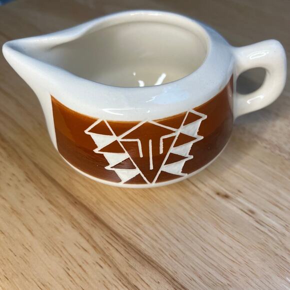 Native American Sioux Pottery Creamer Dish Glazed Signed By Garnett S.P.R.C.SP - Picture 5 of 7